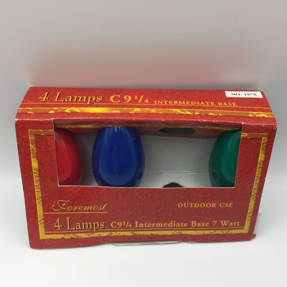 Christmas 8 Replacement C9 Bulbs 7 Watt Outdoor Lights Red Green Blue Orange - Picture 5 of 12